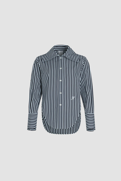 Tシャツ・カットソー PATOU Embroidered poplin Violin shirt (BL0410190 5066) Patou Embroidered stripes poplin violin shirt | The Fashion