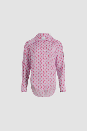 Camicia aderente in misto viscosa ecosostenibile stampato