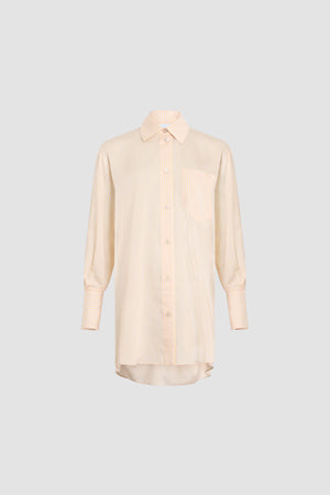 Camicia da spiaggia oversize in seta mista