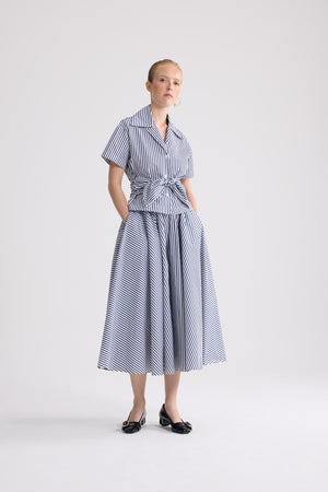 Chemise nouée en faille recyclée