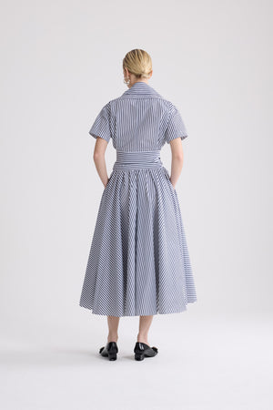 Chemise nouée en faille recyclée