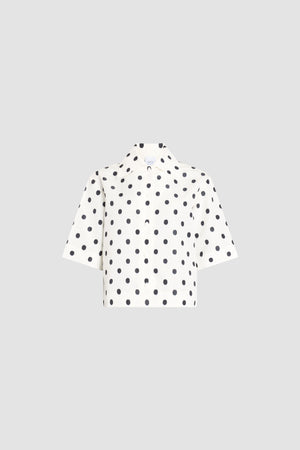 Blouse manches courtes en faille recyclée