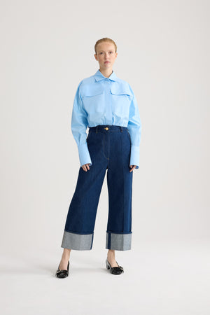 Chemise safari courte en coton bio
