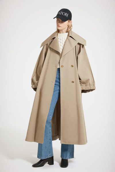 Patou | Oversized statement coat in organic cotton