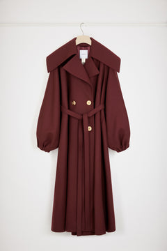 Manteau oversize en feutre de laine mélangée