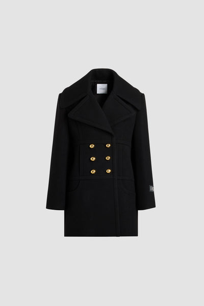 ジャケット・アウター PATOU double-breasted wool jacket Patou | Oversized wool peacoat with embroidered logo