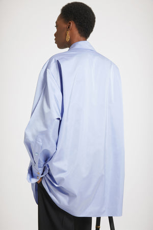 Mini shirt dress in eco-friendly satin