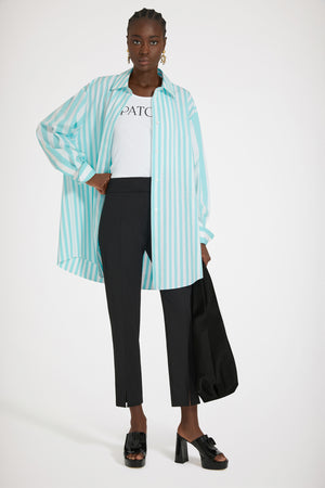 Mini shirt dress in printed cotton