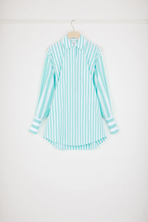 Mini shirt dress in printed cotton