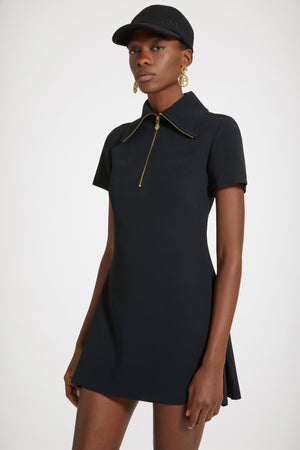 Vestito corto in crepe tecnico