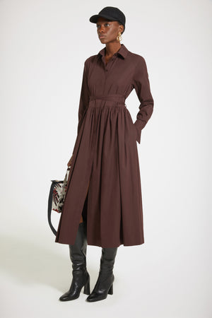 Midi shirt dress in organic cotton