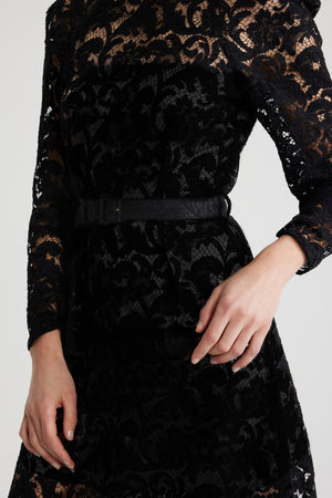 Robe longue en dentelle de coton bio
