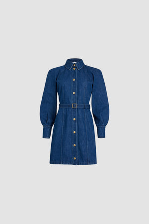 Vestito corto in denim di cotone bio