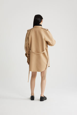 Mini-Hemdkleid aus nachhaltiger Wollmischung