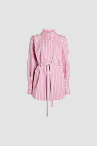 関税送料込★PATOU ストライプコットンシャツドレス Patou | プリントコットン ミニシャツドレス