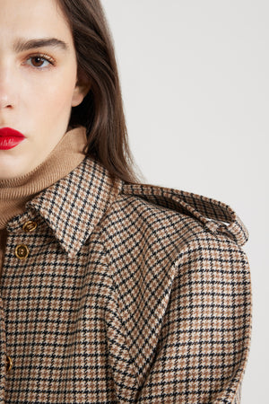 Vestito camicia corto in misto lana ecosostenibile