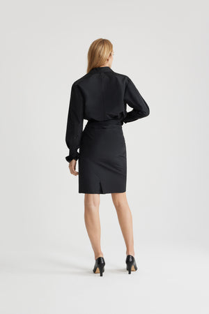 Safari dress in recycled faille