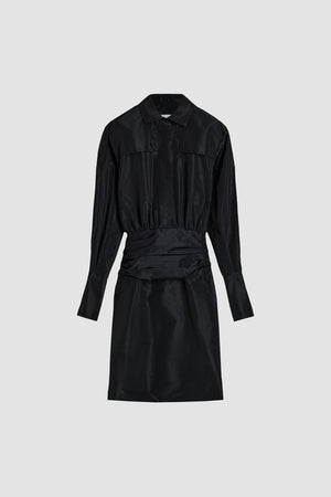 Safari dress in recycled faille