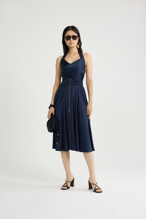 Vestito midi in raso