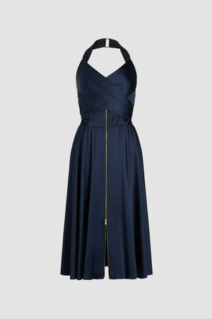 Vestito midi in raso