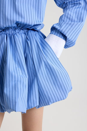 Bubble mini dress in organic cotton poplin
