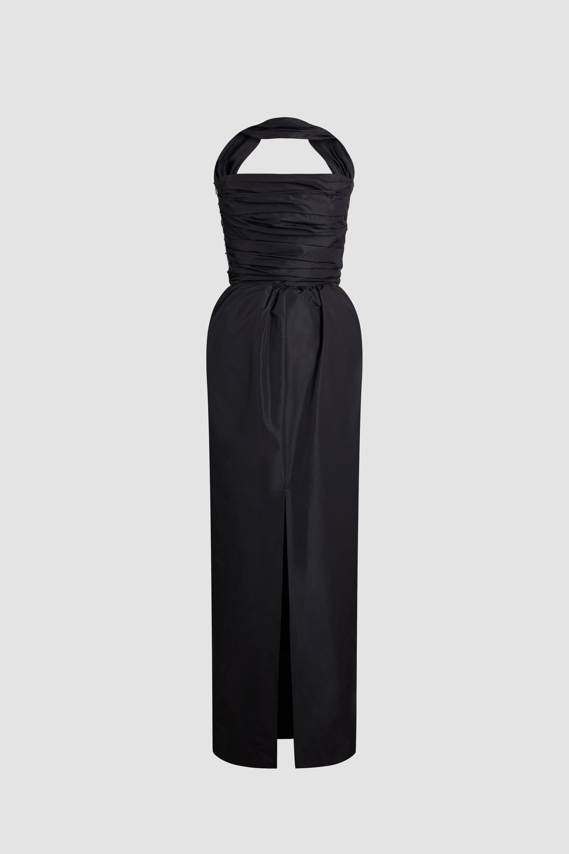 Patou - Abito lungo bustier in faille riciclata - Black - Abito lungo bustier nero. Fiocco oversize sul retro.