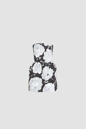 Robe mini bustier en faille recyclée