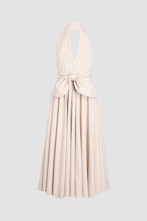 Midi-Kleid mit Neckholder aus Bio-Baumwolle