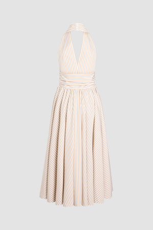 Midi-Kleid mit Neckholder aus Bio-Baumwolle
