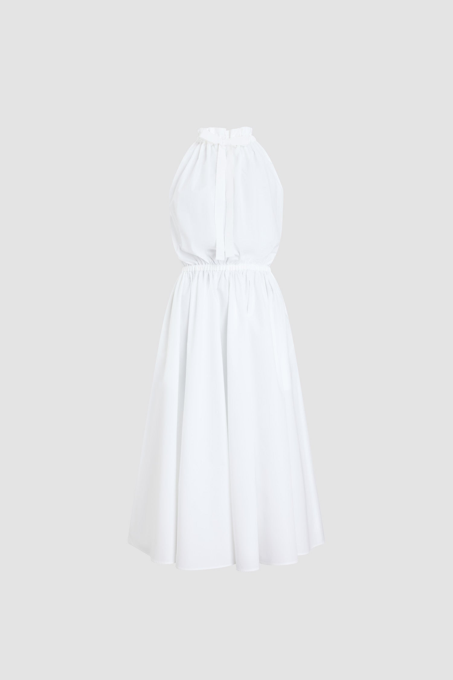 Patou - Midi-Kleid aus Bio-Baumwolle - White - Weißes Midi-Kleid aus Bio-Baumwolle. Stehkragen.Dieses Stück stammt aus der &amp;quot;Patou Plage&amp;quot; Kapsel, entworfen von Guillaume Henry.