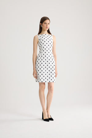 Recycled Faille Midi Sheath Dress