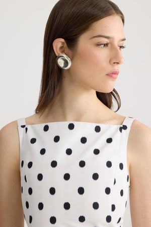 Recycled Faille Midi Sheath Dress