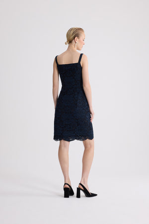 Robe midi fourreau en coton mélangé éco-responsable