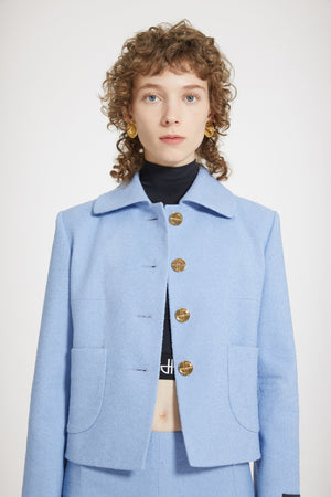 Giacca corta in tweed stretch
