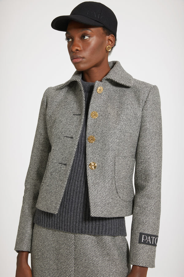 Patou - Short jacket in textured wool