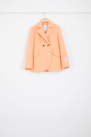 Belted tailored jacket in technical wool