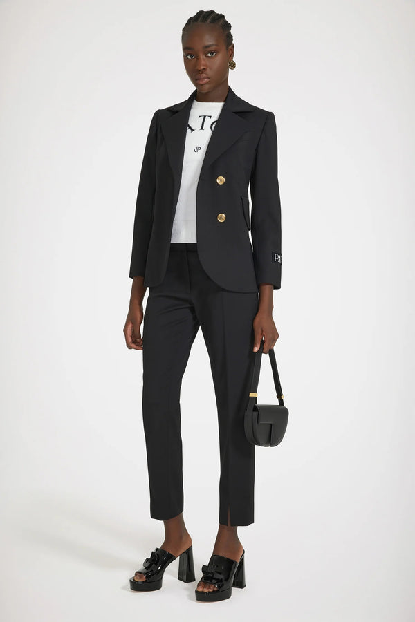 Patou - Belted tailored jacket in technical wool