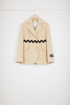 Wave tailored jacket in cotton tweed