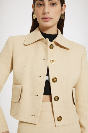 Giacca corta in tweed
