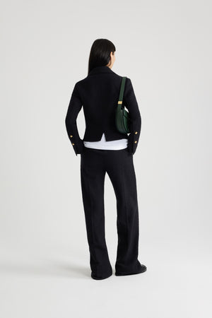 Iconic short jacket in sustainable wool and organic cotton tweed