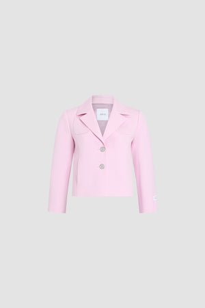 Kurze taillierte Jacke aus verantwortungsvoller Wollmischung – ohne Logo