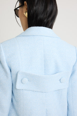 Giacca sartoriale corta in tweed di cotone bio estivo