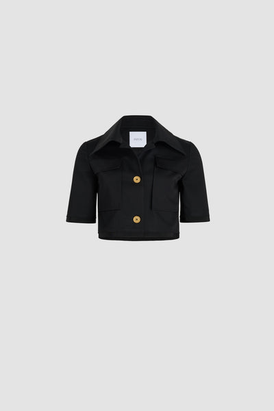 PATOU パトゥ コットンギャバジン クロップドジャケット Patou | オーガニックコットンギャバジン ショートスリーブ