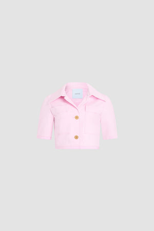 Veste courte manches courtes en coton bio