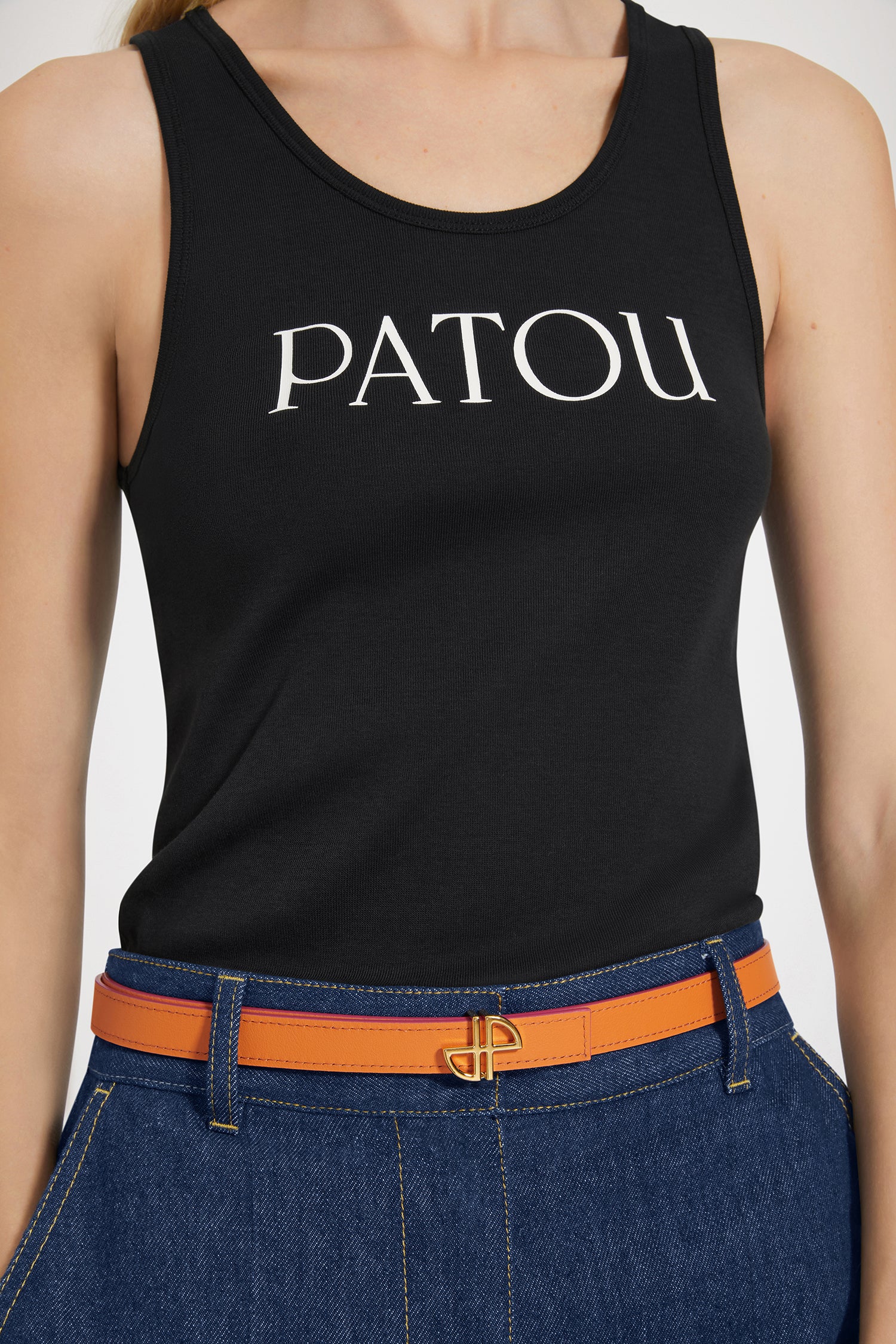 Patou  Patou cotton tank top in organic cotton