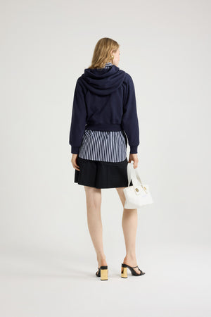 Felpa con logo medaglione in cotone bio