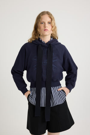 Felpa con logo medaglione in cotone bio