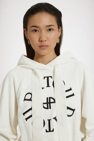 Medallion hoodie in organic cotton