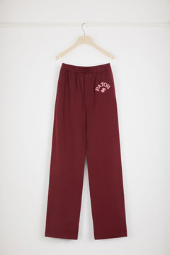 Bouclette embroidery tracksuit trousers in organic cotton