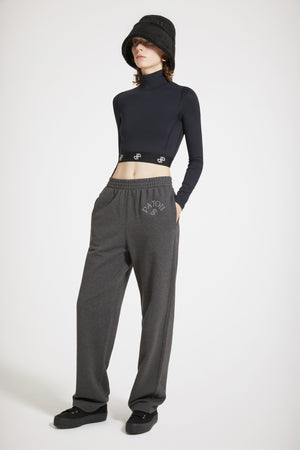 자수 장식 오가닉 코튼 부클레 트랙수트 트라우저